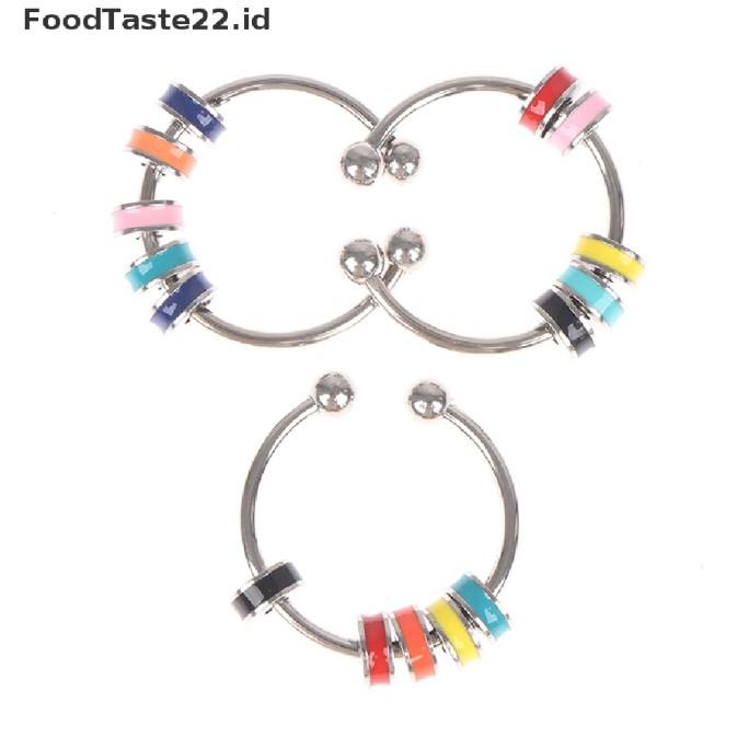 %%%%] TASTE Spinning Enamel Fidget Ring Anxiety Stress Relief For Women