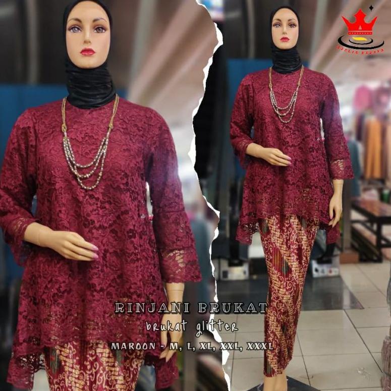 [KODE NikKH] ATASAN KEBAYA BROKAT / KEBAYA RINJANI REAL PICK-KEBAYA BROKAT / Kebaya Modern / Kebaya 