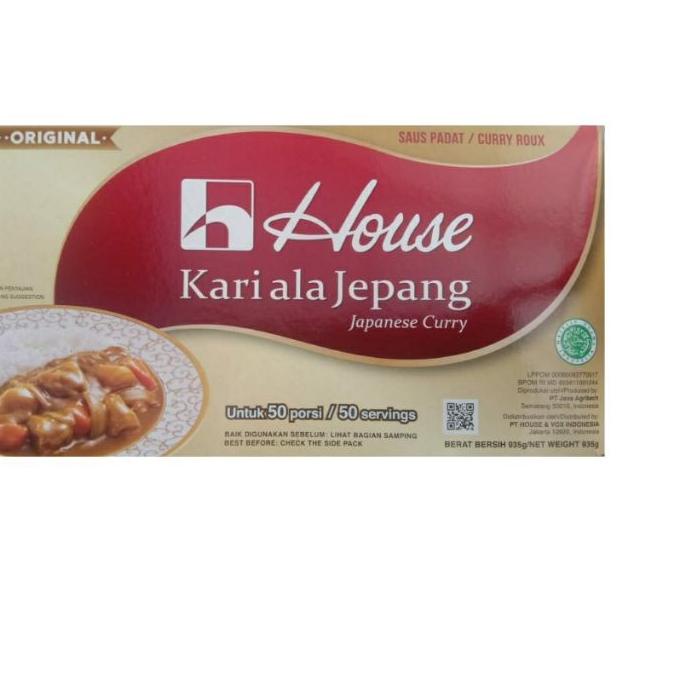 

12.12 FLASH SALE House Kari Ala Jepang Halal 935 gram 50 Porsi / Saus Padat Curry Roux 1 KG !!!
