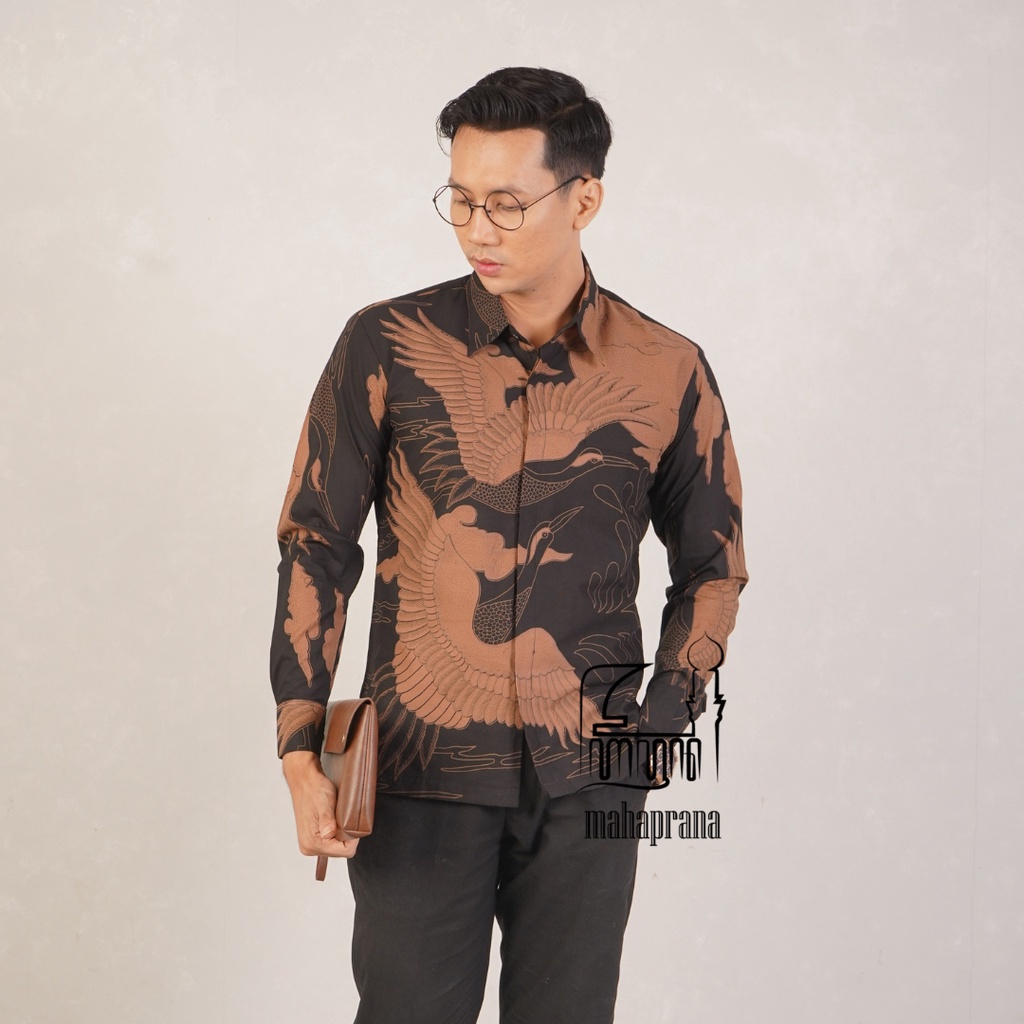 BATIK MAHAPRANA Motif DEWANDARU Atasan Kemeja Batik Pria Lengan Panjang Full Furing MHP-201