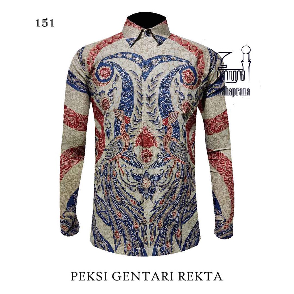 BATIK MAHAPRANA Motif PEKSI GENTARI REKTA Atasan Kemeja Batik Pria Lengan Panjang Full Furing MHP-151