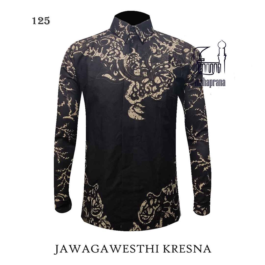 BATIK MAHAPRANA Motif JAGAWESTHI KRESNA Atasan Kemeja Batik Pria Lengan Panjang Full Furing MHP-125