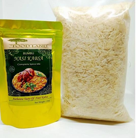 

Promo | HJ6 | PAKET NASI KABSA ( BERAS BASMATI 1 KG + FOODLAND BUMBU INSTANT KABSA 1 )