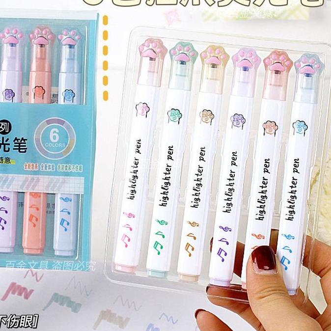 

COD | FG2 | [randomstuff] Pena Stabilo Highlighter Kucing Miao Aesthetic Soft Color Warna Lembut Berkualitas 2 in 1 Sketch Marker Pen Art Painting Spidol Pastel Cat Warna Ringan Stationary Kit