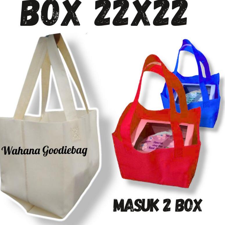 

NEW PRODUCT !! Tas Spundbond Lipat Samping Bok Hajatan Kotak Nasi 22x22 12pcs [KODE 877]