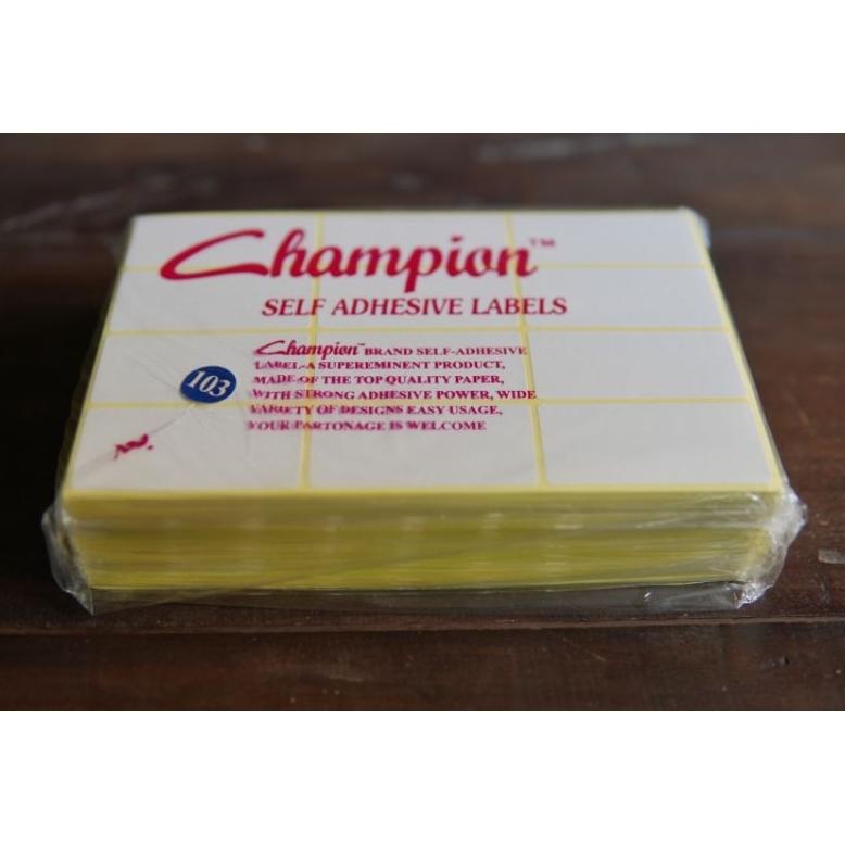 

(COD) label champion ter 1 pk langsung pabrik .,