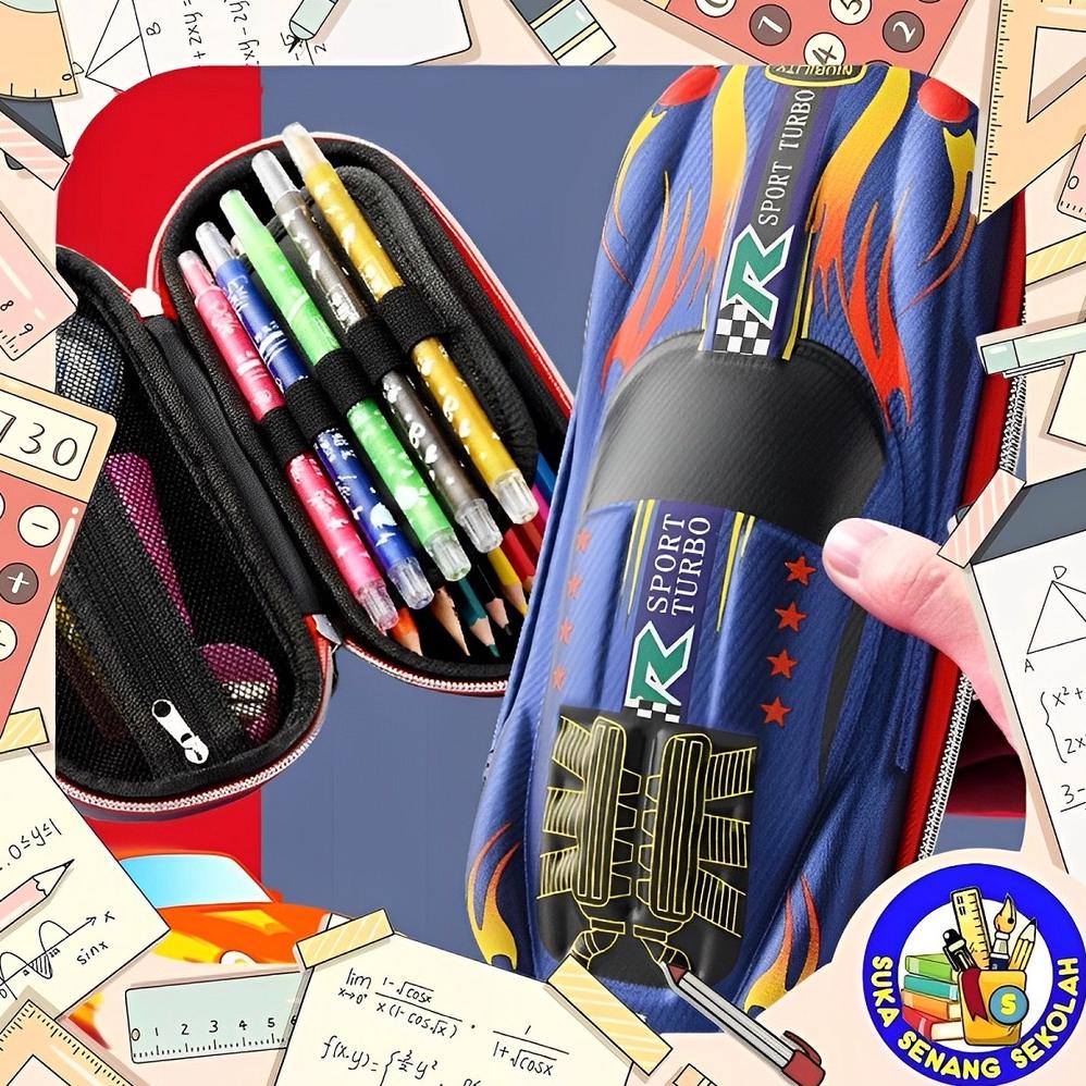 

Terjangkau Kotak Pensil / Pensil Case Jumbo Cute Motif Car 3D SK0083 !!