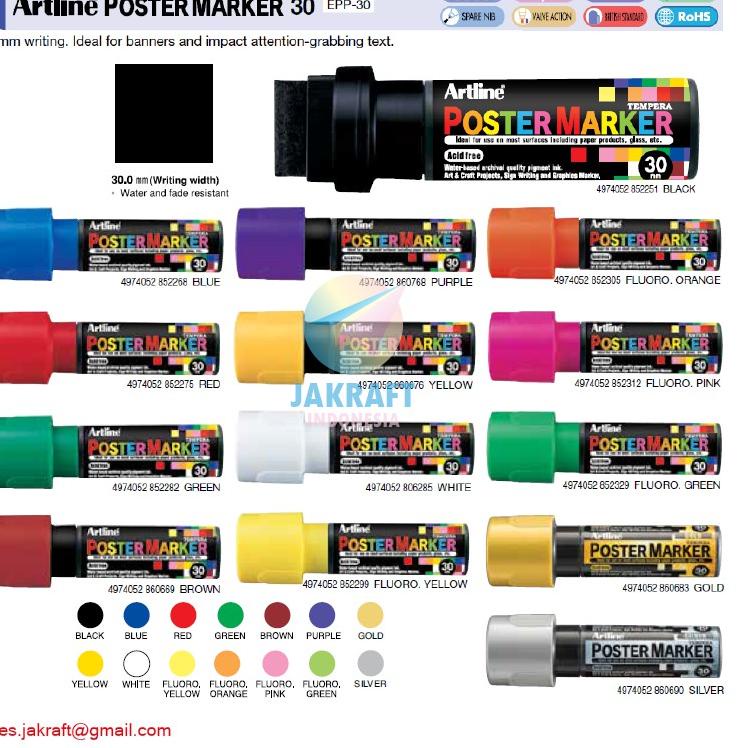 

Original⁂ (1 Pcs) Spidol Graffiti Mural Dinding Kaca Papan Tulis 3 Cm ARTLINE Poster Marker EPP-30 Whiteboard GRP