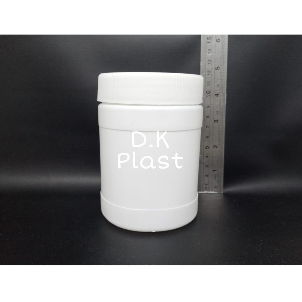 [KODE LBEC7] Pot Lurus Botol Lem Fox 500gr / Botol HDPE Jar Fox 500 gr Botol Plastik Toples bulat is