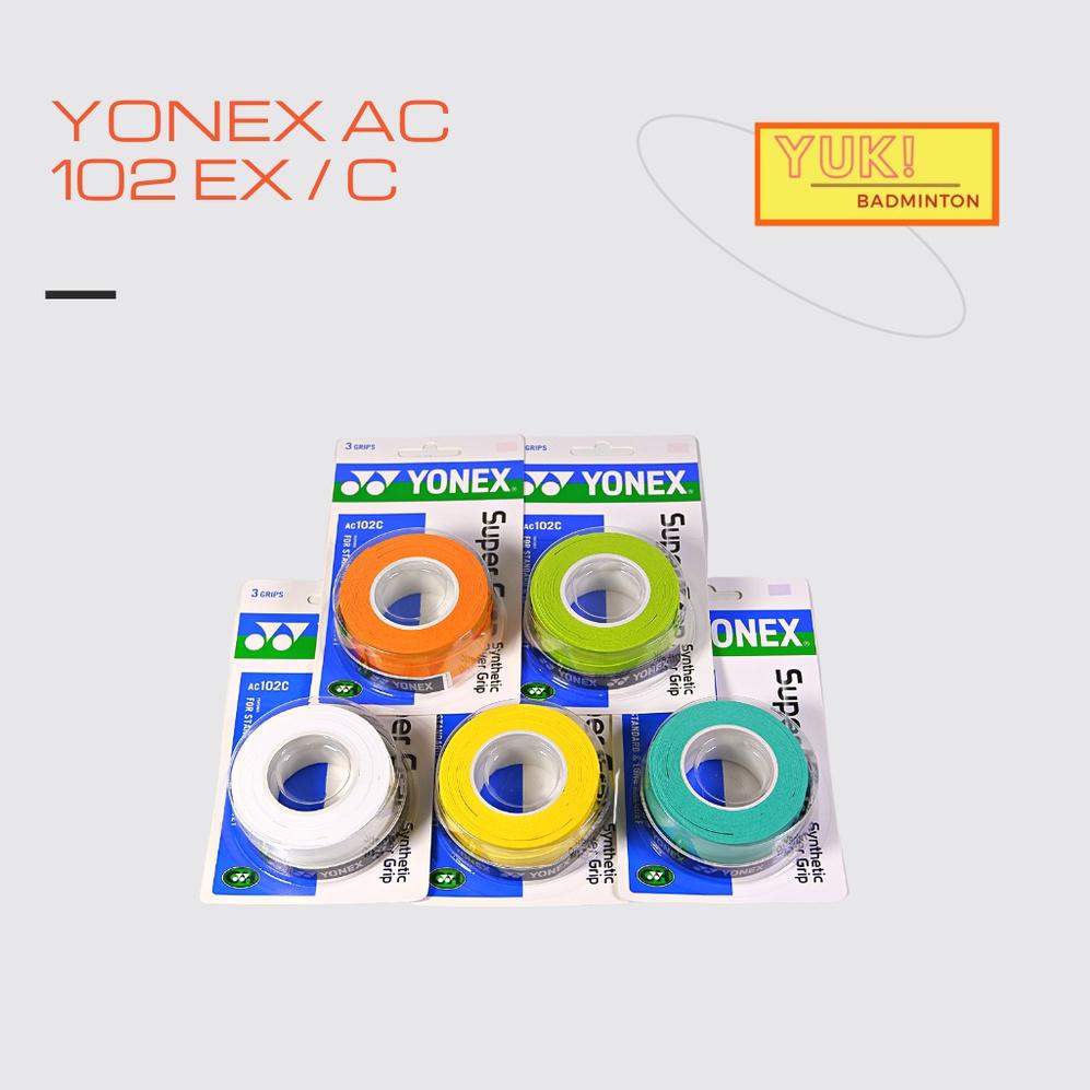 [KODE 6P809] GRIP RAKET BADMINTON / GRIP YONEX AC 102 EX/C (1 ROLL ISI 3)