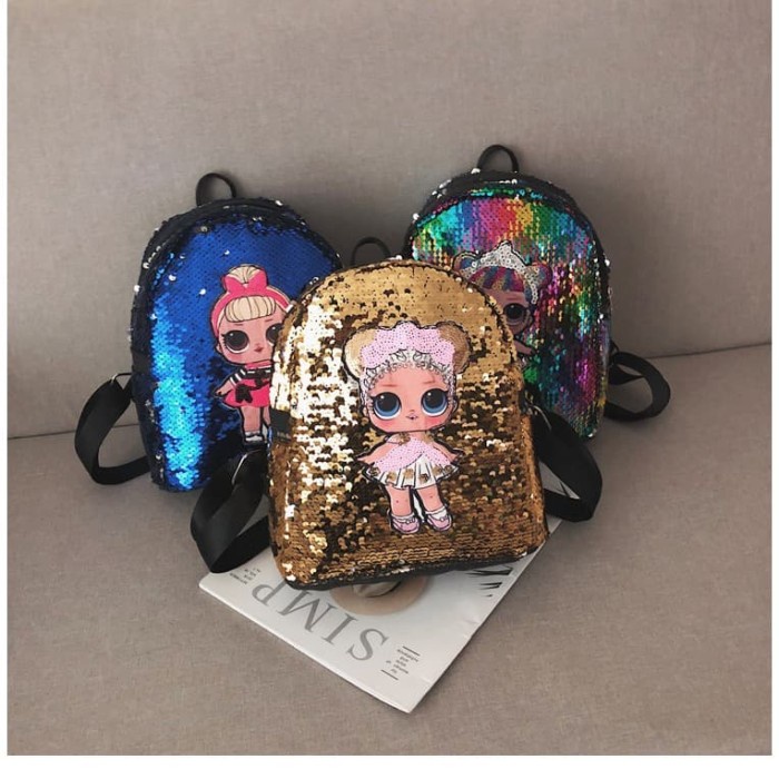 tas ransel anak Tas Ransel Payet LOL anak - anak(M9Q7) tas gendong anak tas anak karakter tas ransel