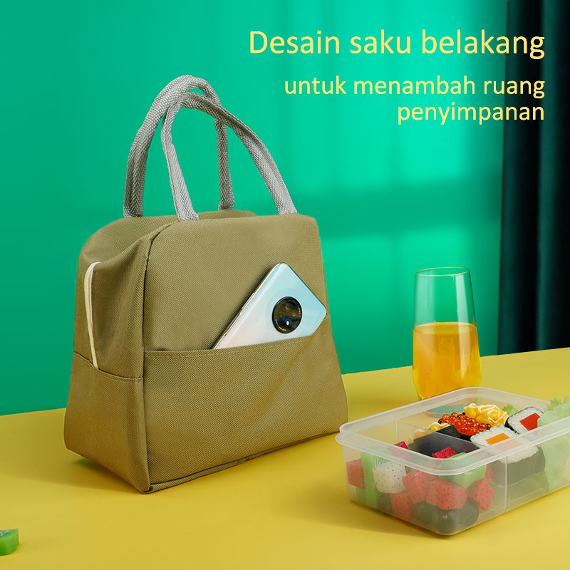 ecentio Lunch Bag tas bekal pola tahan panas/Tas Tempat Makan/tas kotak makan siang lucu anak karakter animal