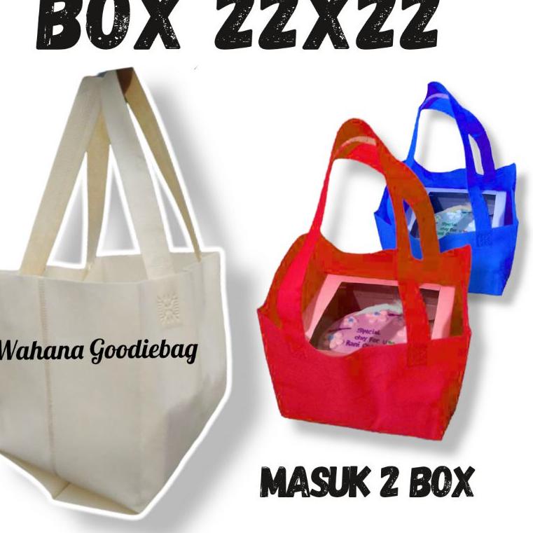 

[SALE !] Tas Spundbond Lipat Samping Bok Hajatan Kotak Nasi 22x22 12pcs [KODE 468]