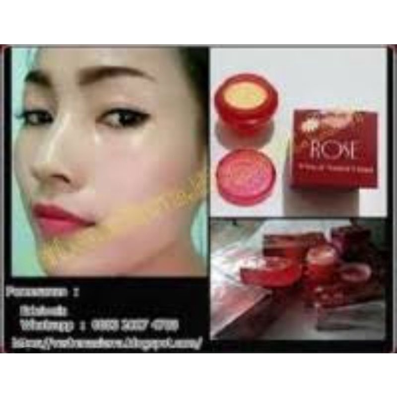 CREAM ROSE WHITENING / ROSE NATURAL ORIGINAL BPOM SUPER POT/ Cream rose whait original 100%.