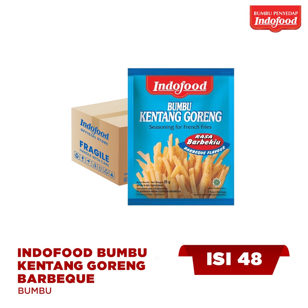 

1 ctn - Indofood Bumbu Kentang Goreng Barbeque