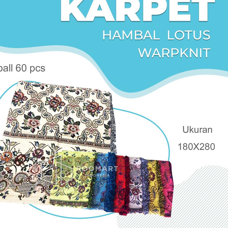 Tercepat Karpet Rajut Hambal Lotus Warpknit Ukuran 180x280 Hot Surprise