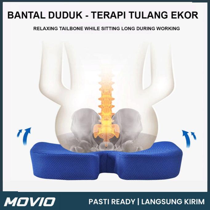 Movio Bantal Duduk Memory Foam Ortopedi - Bantal Alas Kursi Mobil
