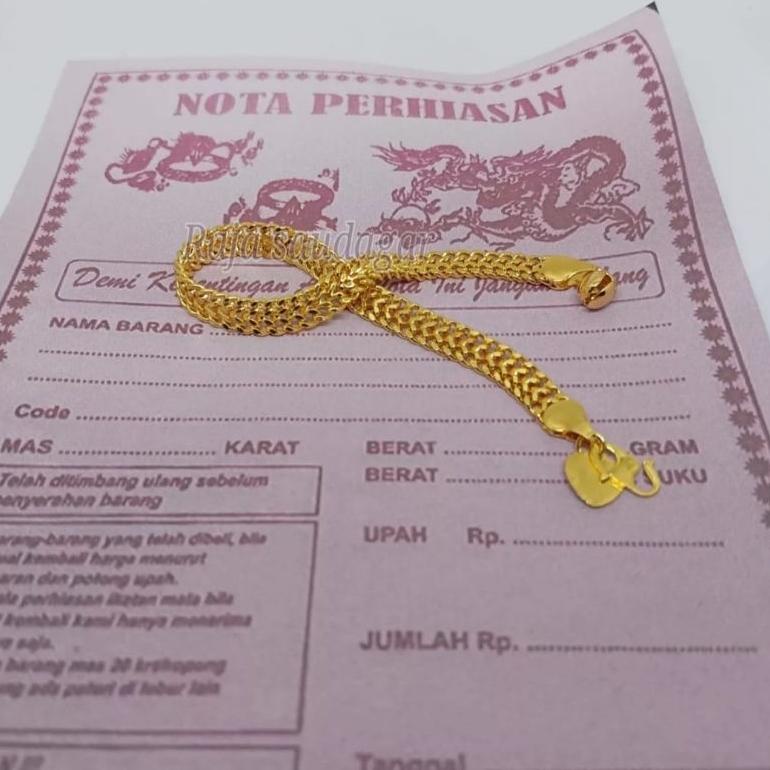 PROMO Gelang tikar terbuat dari koin tahun 1991,gelang tikar emas muda,berlapis emas 24k anti karat 