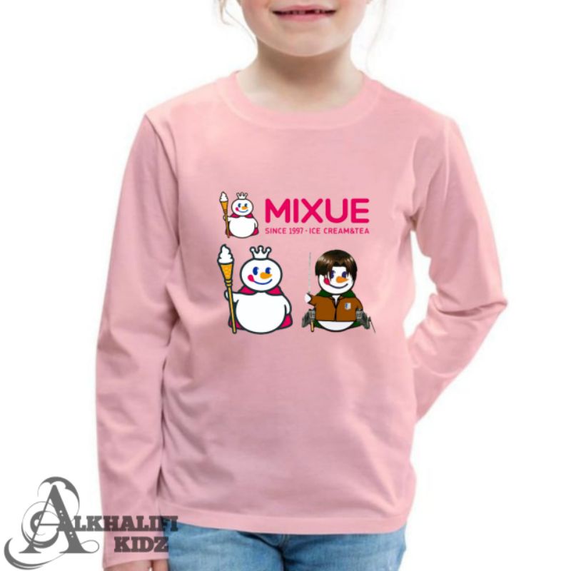 Kaos Anak Mixue Lengan Panjang Free Nama