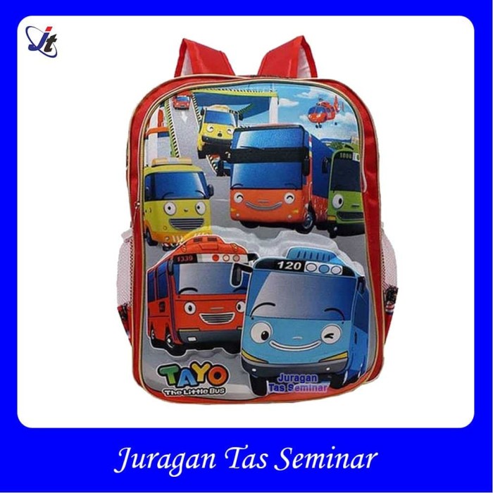 Tas Anak Sekolah Tas Backpack Ransel Sekolah Anak Laki Laki Cowok Tayo Timbul R5S4 Terlaris Punggung