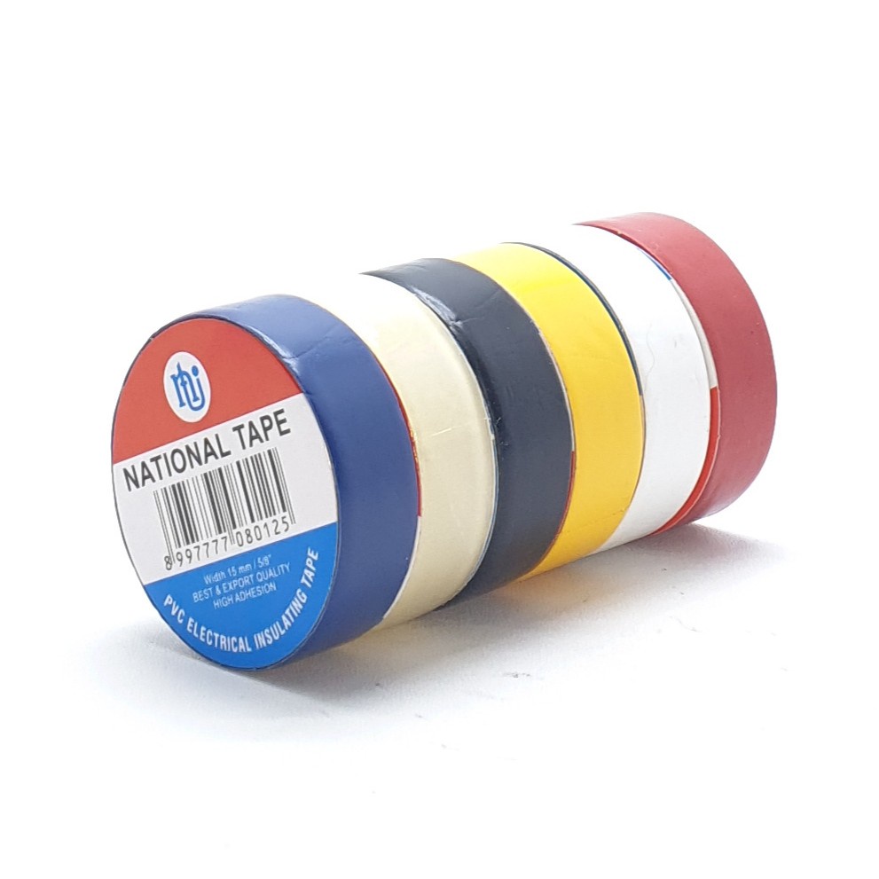 

National Isolasi Kabel Listrik PVC KECIL 5/8" x 15mm (Harga 1 Bj) Warna :