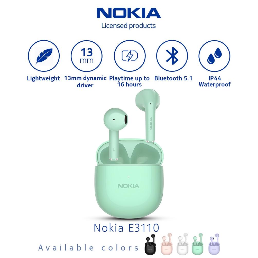 Nokia E3110 True Wireless Earbuds Bluetooth Earphone Tws Hd - Green
