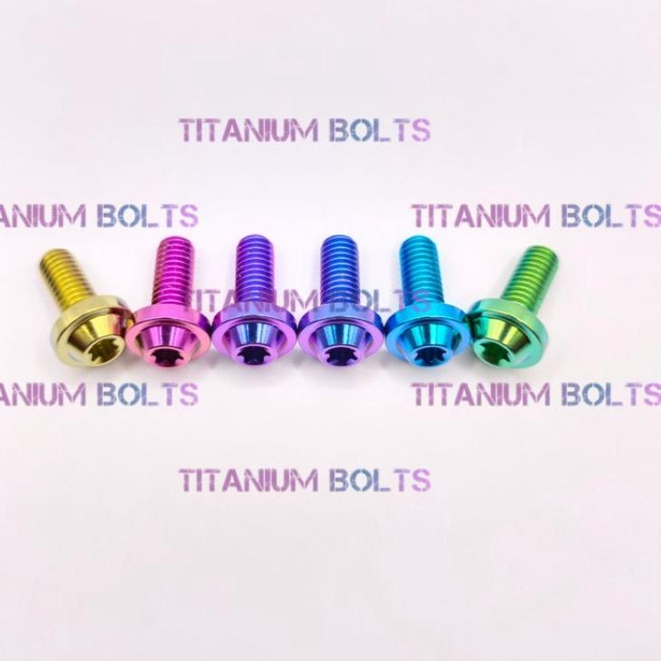 Pasti Promo Baut Titanium Bolts Payung Kecil OD 12MM Drat 10 M6X10 M6X15 M6X20 Original