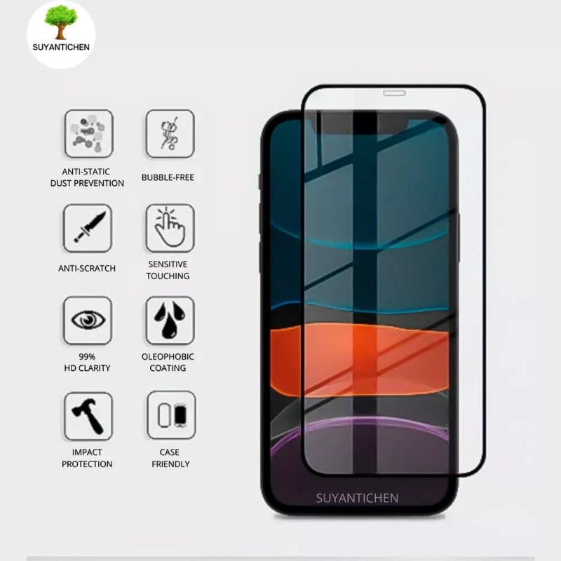 Tempered glass Anti Static VIVO/stva/Anti Minyak Gores Pelindung Protector Cover Layar Screen Handphone Kamera