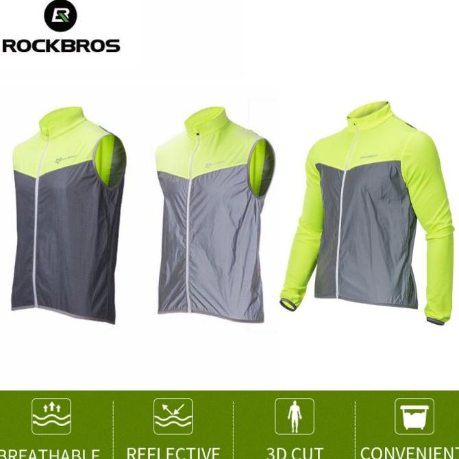 Rompi Sepeda Rockbros Vest Sepeda Vest Lari Reflective Breathable