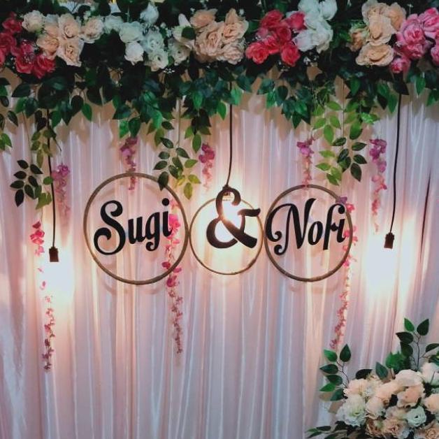 Custom Nama Engagement Ulang Tahun Khitan Dekorasi Wedding Aqiqah Siraman Bahan Styrefoam