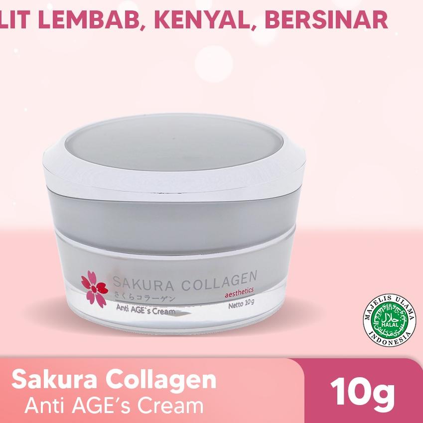 6.6 Sale | KF7 | Sakura Collagen 10g Anti-Age's Cream Skincare Moisturizer Cream Krim Pelembap Wajah