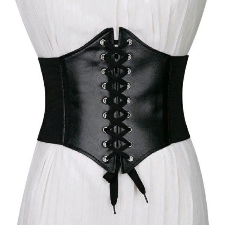 BAYAR DITEMPAT - Ikat Pinggang Wanita Obi Besar/Obi BIG Import Obi Hitam Korset Wanita