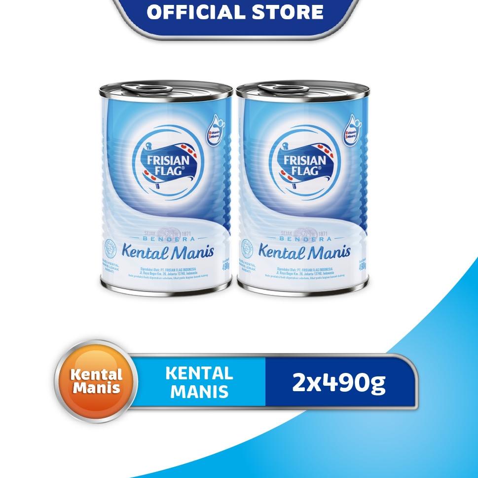 

W7L Frisian Flag Bendera Kental Manis Kaleng 490gr x2 ↓Stock Banyak