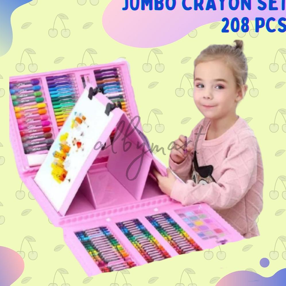 

[TERMURAH !!!] Crayon Anak Set Isi 208 Pcs Pensil Warna Alat Lukis Set Crayon Set [KODE 15]