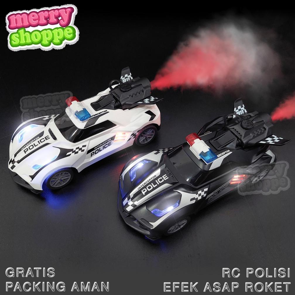 Terbaik Mobil Asap RC Spray Car Remote Control Polisi Efek Roket Jet Turbo dengan lampu .,