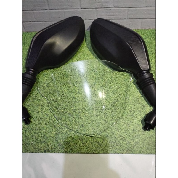 Visor Beat Karbu Plus Spion Model Click Import Sepasang Kualitas Terbaik