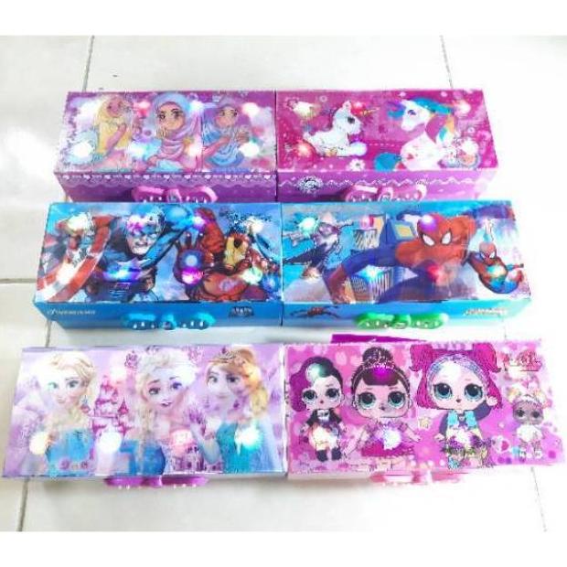 

Berkualitas KOTAK PENSIL KODE 3D ADA LAMPU LED karakter anak !