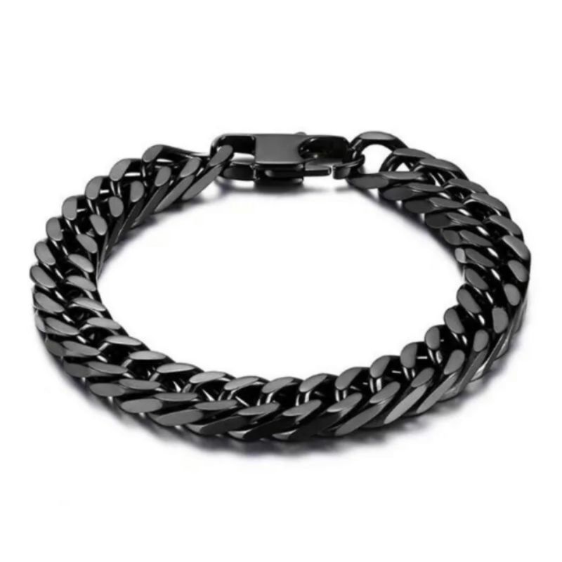 Gelang Titanium Rantai Hitam Pria