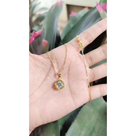 Kalung Mesin Ring Mata Emas 8k