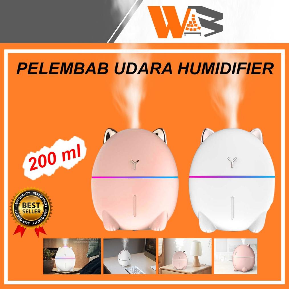 Diffuser Aromatherapy Air Humidifier Alat Uap Aroma Terapi Pewangi Pelembab Ruangan 200 ml C02