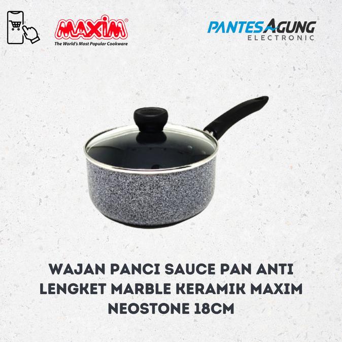 Wajan Panci Sauce Pan Anti Lengket Marble Keramik MAXIM NEOSTONE 18CM