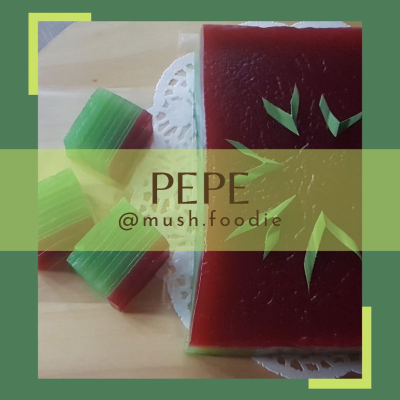 

Kue Pepe / Kue Lapis Pepe tepung sagu (kue basah tradisional)