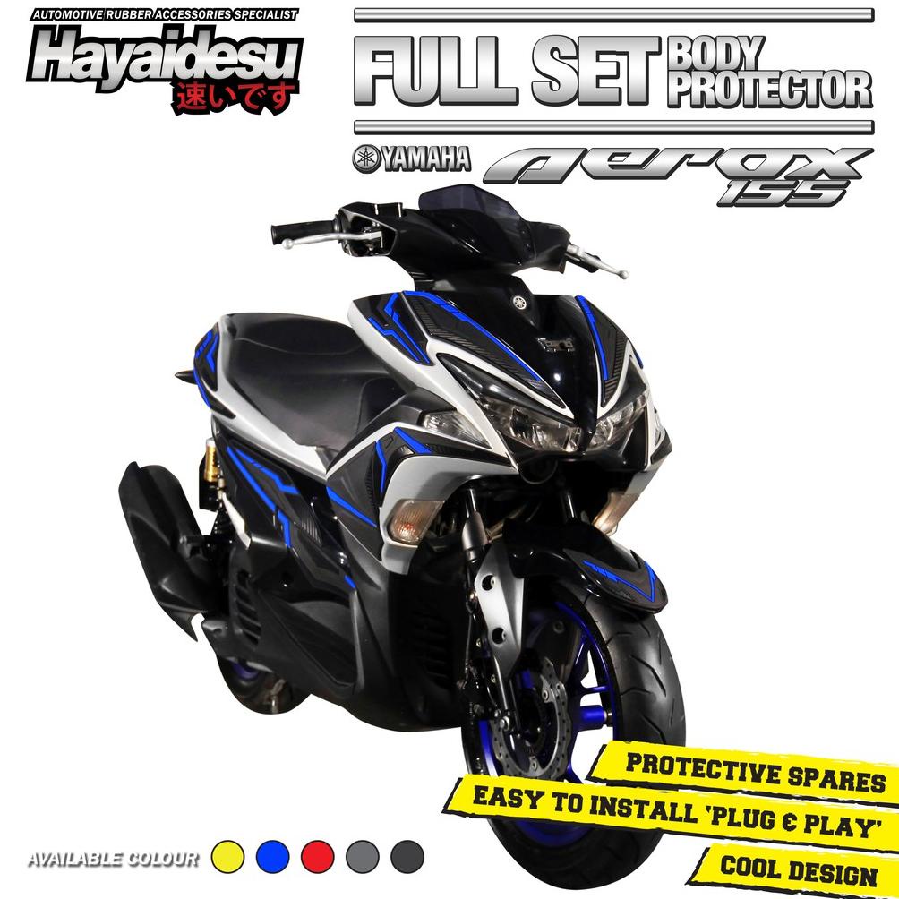 Hayaidesu Full Set Body Protector Aerox Old Aksesoris Decal Variasi Carbon Pelindung Body Nvx