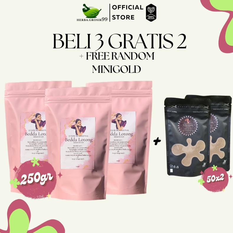 Murah TERMURAH bedda lotong 250gr / bedda lotong asli KHAS BUGIS / lulur viral / beda lotong POUCH B