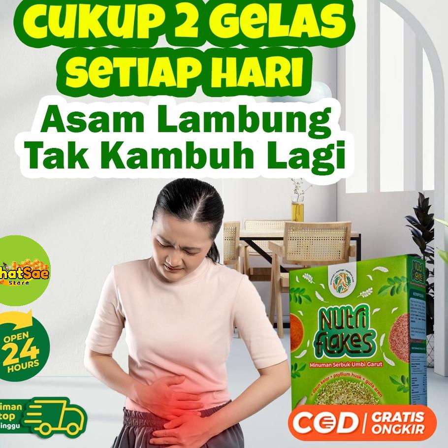 

MALL Nutriflakes ORIGINAL - Minuman Umbi Garut & Ekstrak Daun Kelor Cukupi Kebutuhan Serat Harian & Kebutuhan Vitamin Kontrol Kadar Gula Darah Sarapan Diet Penurun Berat Badan BB Lancarkan Pencernaan Sumber Vitamin & Serat gas !!