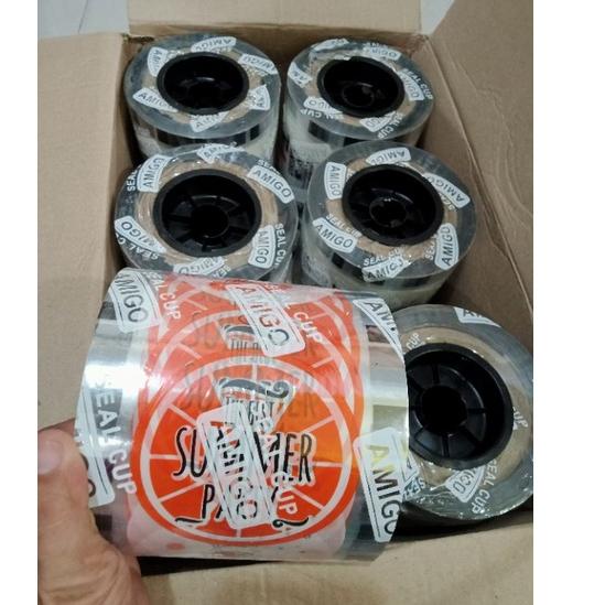 

️✔️✔️ Plastik Lid Cup Sealer Amigo Merah isi 1.200 lembar grosir