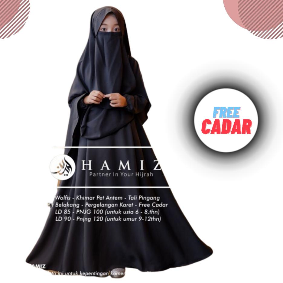 Terbagus.. Gamis Muslim Anak Perempuan Umur 7 - 15 Tahun Terbaru | Baju Anak Muslim Set Hijab Dan Ca