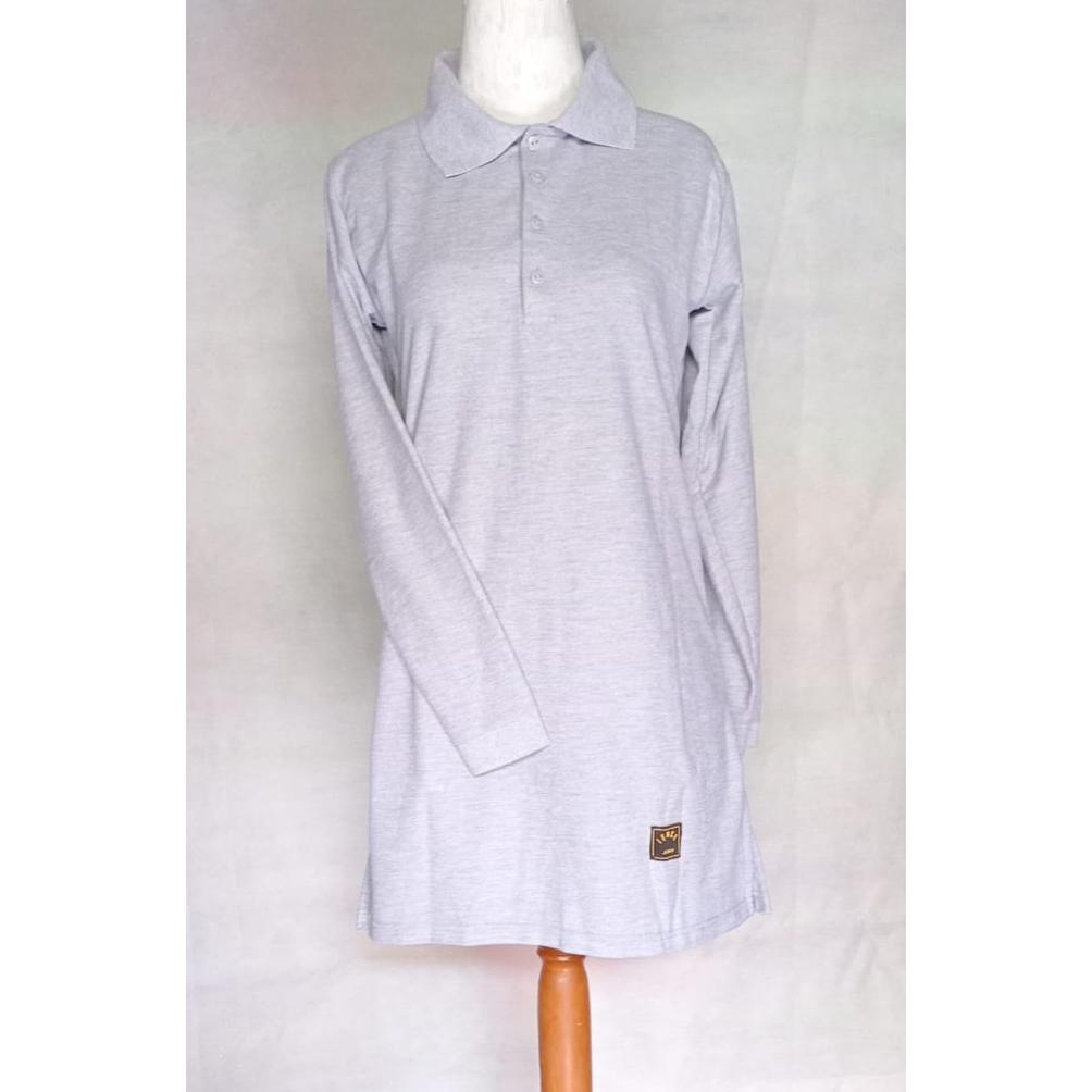 TERMURAH KAOS POLOS S-XL Kaos Polos Tunik Polo Muslimah Kancing Depan/Seragam Keluarga/Kerja/Olahrag