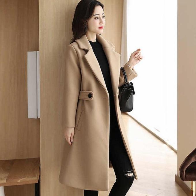 IMPORT WOMAN WOOLEN COAT MIRAE WINTERCOAT JAKET PANJANG WANITA MANTEL