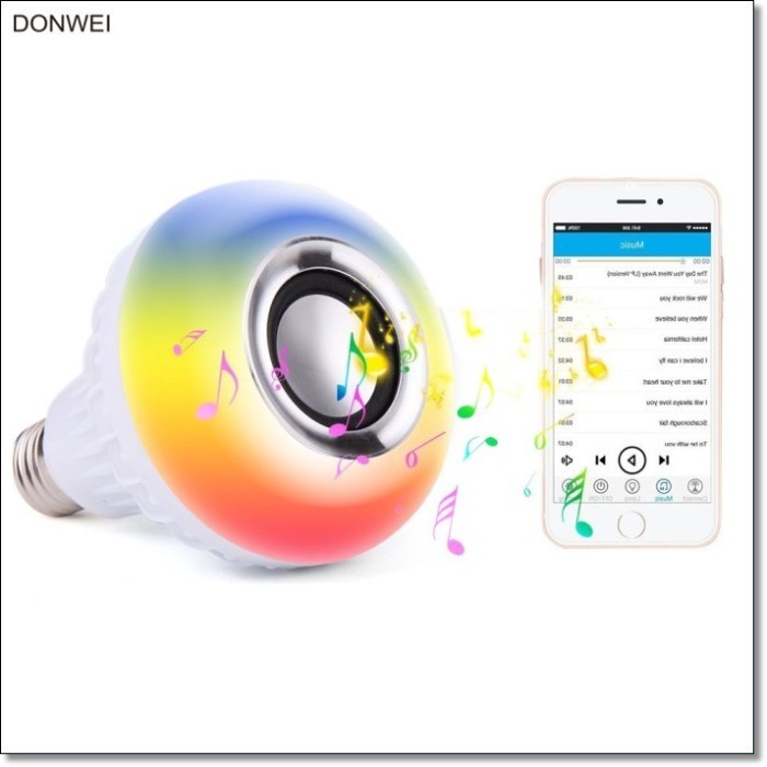 TaffLED LED RGB E27 12W dengan Bluetooth Speaker - GBKOF - White